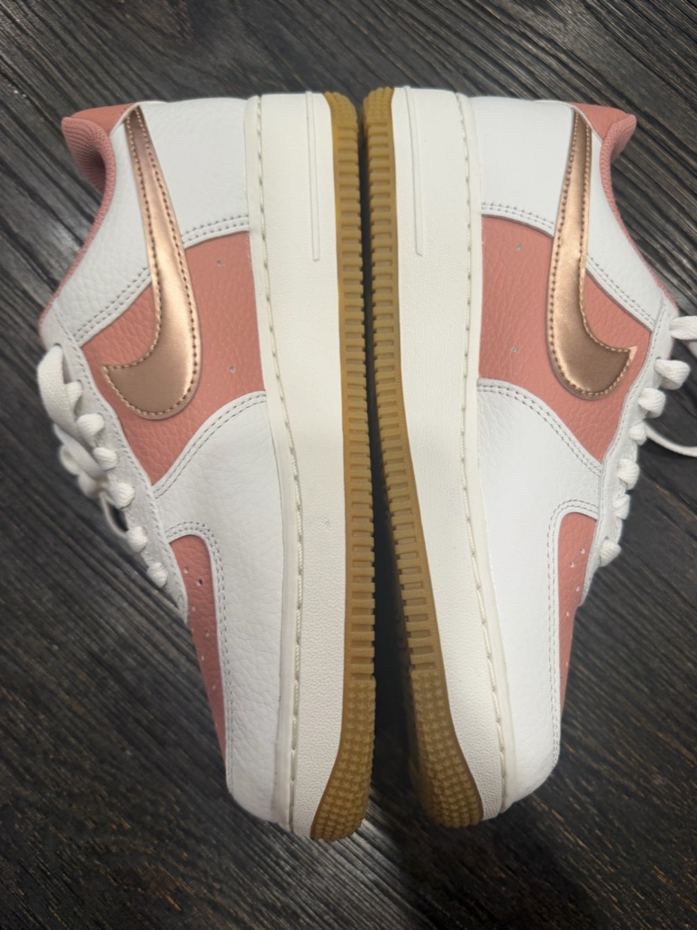 PS Nike Force 1 Low Rust Pink/Metallic Red Bronze/Summit White size 8.5 women - Picture 5 of 9